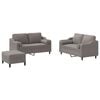 vidaXL Set Divani 3 pz con Cuscini Tortora in Tessuto