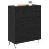 vidaXL Credenza con cassetto Rovere Nero 69,5 x 34 x 90 cm