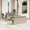 vidaXL Set Divano da Giardino 6 pz con Cuscini Beige in Polyrattan
