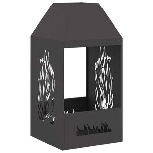 vidaXL Focolare Nero 50 x 50 x 100 cm Acciaio