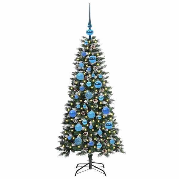 vidaXL Albero di Natale artificiale con 150 LED Verde 50 x 50 x 120 cm