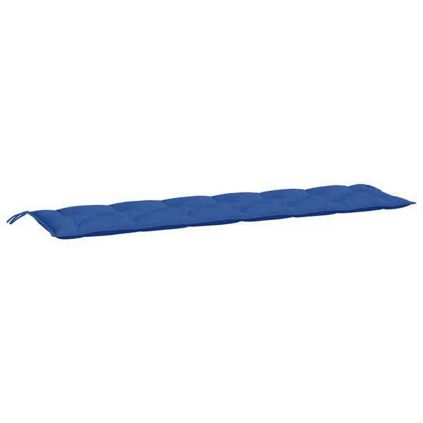 vidaXL Cuscino per Panca Giardino Blu Reale 200x50x7 cm Tessuto Oxford