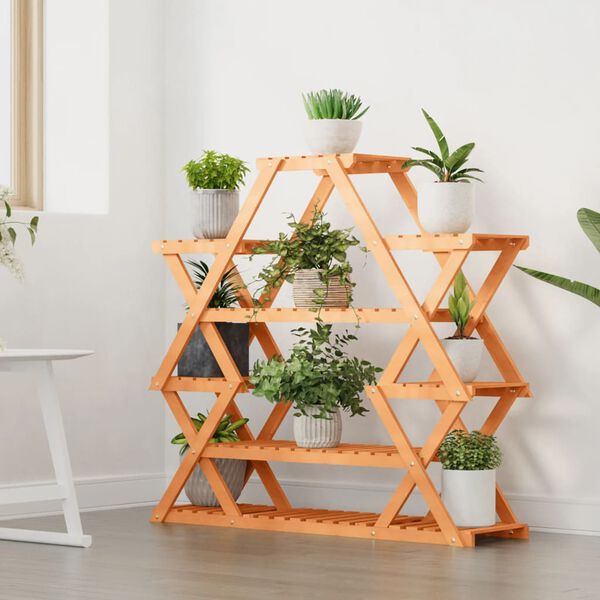 vidaXL Portafiori 110x25x105 cm in Legno Massello di Abete