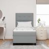 vidaXL Letto a molle con materasso Grigio chiaro 80 x 200 cm Tessuto