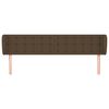vidaXL Testiera ad Orecchio Marrone Scuro 163x23x78/88 cm in Tessuto
