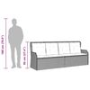 vidaXL Set Divani da Giardino 3 pz con Cuscini in Polyrattan Beige