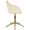vidaXL Sedie da Pranzo Girevoli 6 pz Crema in Velluto