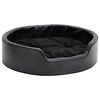 vidaXL Lettino per Cani Nero 69x59x19 cm in Peluche e Similpelle
