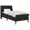 vidaXL Struttura letto con materasso Nero 90 x 200 cm Velluto
