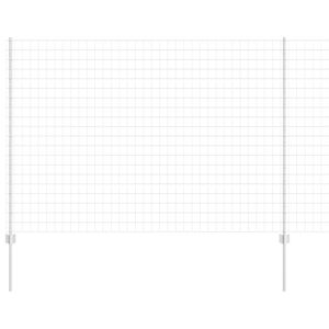 vidaXL Recinzione Euro con palo 10 x 1,5 m Acciaio zincato Argento