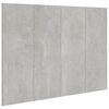 vidaXL Testiera Letto Grigio Cemento 120x1,5x80cm in Legno Multistrato