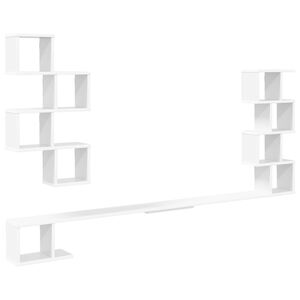 vidaXL Mensola per TV da muro Bianco 180 x 15 x 94 cm