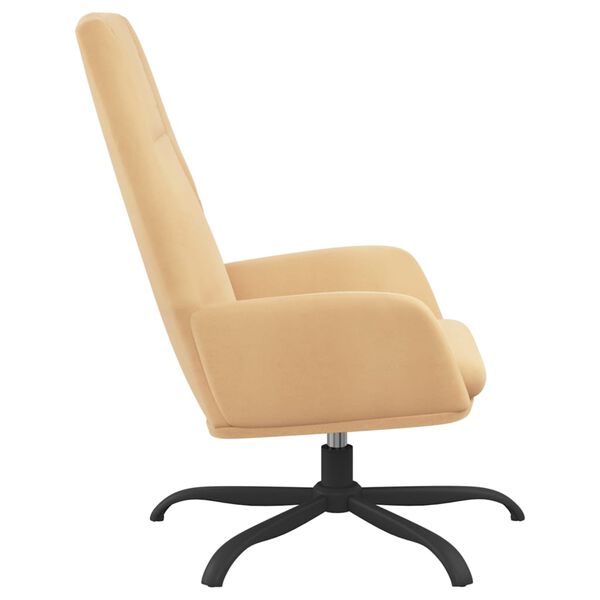 vidaXL Poltrona Reclinabile Crema in Similpelle Scamosciata