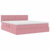 vidaXL Letto con Contenitore con materasso Rosa 180 x 200 cm Velluto