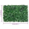 &nbsp;vidaXL Recinzione Foglie Arbusti Artificiali&nbsp;24 pz Verde 40x60 cm
