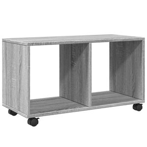 vidaXL Mobiletto con Ruote Grigio Sonoma 72x33x42,5 cm in Truciolato