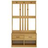 vidaXL Albero da Ingresso SANDNES 87x40x159,5 cm in Legno di Pino