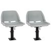 vidaXL Set Sedile Barca Pieghevole 4pz Senza Cuscino Grigio 48x51x41cm
