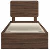 vidaXL Struttura del letto con testiera Rovere Marrone 75 x 190 cm