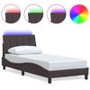 vidaXL Giroletto senza Materasso Hanko Marrone Scuro 90x190 cm Tessuto