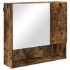 vidaXL Mobiletto per specchio Rovere fum&eacute; 59 x 17 x 55 cm
