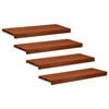 vidaXL Tappeti per scale 4 pz 80 x 25 x 2 cm Marrone