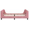 vidaXL Struttura letto bambini con testata Rosa 80 x 200 cm Velluto
