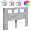 vidaXL Testiera LED Grigio Cemento 140x18,5x103,5 cm Legno Multistrato