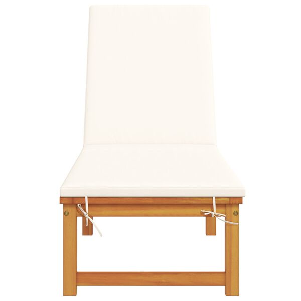 vidaXL Lettino da sole con cuscino 1-persona Marrone 53 x 202 x 89cm