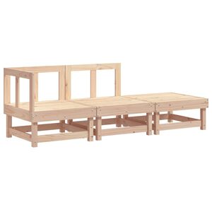 vidaXL Set Salotto da Giardino 3 pz in Legno Massello di Pino