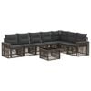 vidaXL Set Divano da Giardino 8 pz Grigio e Grigio Scuro polyrattan