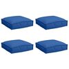 vidaXL Cuscino 4 pcs Blu Reale 40 x 40 x 8 cm Tessuto Oxford
