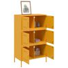 vidaXL Credenza Giallo Senape 68x39x113 cm in Acciaio