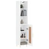 vidaXL Credenza 34,5x34x180 cm in Legno Multistrato Bianco Lucido