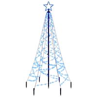 vidaXL Albero di Natale con Puntale Blu 200 LED 180 cm