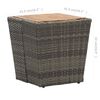 vidaXL Set da Bistrot 3 pz in Polyrattan e Legno Acacia Grigio