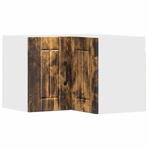 vidaXL Mobile angolare per parete Lucca Rovere Fumo 57 x 57 x 40 cm