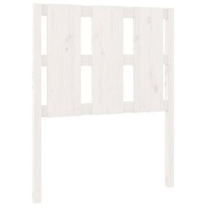 vidaXL Testiera per Letto Bianca 80,5x4x100 cm Legno Massello di Pino