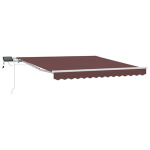 vidaXL Tenda Retrattile Manuale con LED 300x250cm Marrone