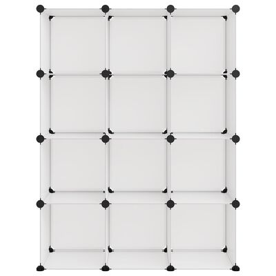 vidaXL Organizzatore Portaoggetti con 12 Cubi Trasparenti in PP