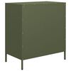 vidaXL Credenza Verde Oliva 68x39x73,5 cm in Acciaio Laminato a Freddo