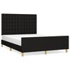 vidaXL Giroletto senza Materasso Nero 140x190 cm in Tessuto