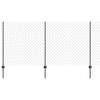 vidaXL Recinzione con Posto Grigio 1,2 x 25 m Acciaio e PVC