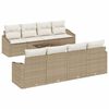 vidaXL Set di divani 7 pz Beige e Crema polyrattan