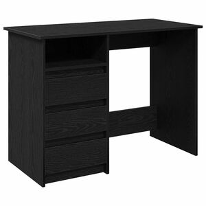 vidaXL Scrivania Nera 102x50x75 cm in Legno Multistrato