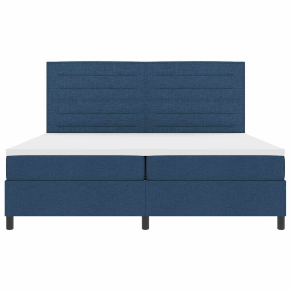 vidaXL Letto a molle con materasso con led Blu 200 x 200 cm Tessuto