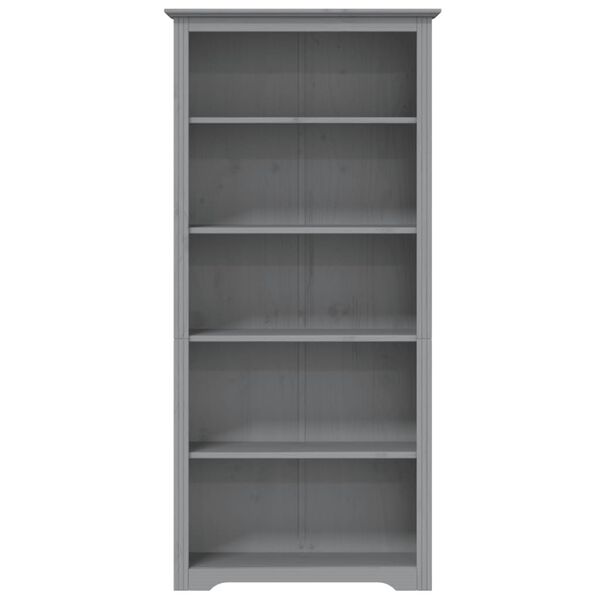 vidaXL Libreria BODO 5 Ripiani 82x40x173 cm Legno Massello Pino Grigia