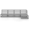 vidaXL Set Divani da Giardino 5 pz Grigio in Legno Massello di Pino