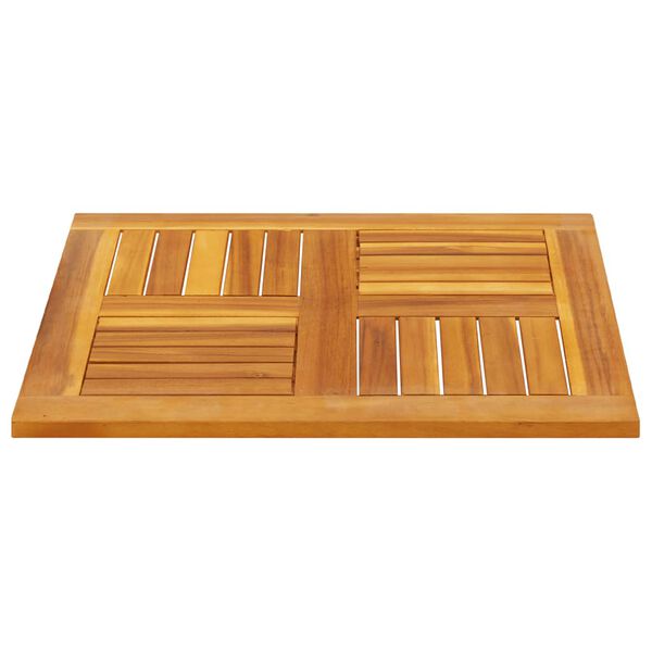 vidaXL Piano per Tavolo 60x60x2 cm Quadrato Legno Massello di Acacia