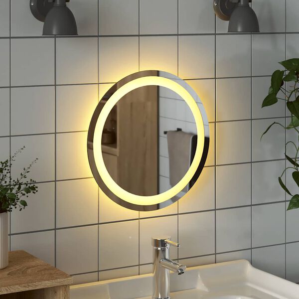 vidaXL Specchio da Bagno LED 40 cm Rotondo
